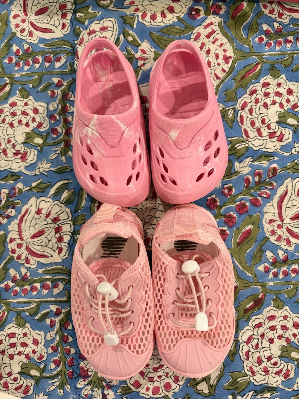 Kids Toddler Pink Water Shoes - Lightweight Slip-On & Mesh Aqua Sneakers Bundle